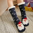 thumbnail image 7 of Women's Slipper Socks with Grips Non Slip Soft Cozy Fuzzy Fleece Lined Christmas Socks for Cold Winter Cute Holiday Warm Socks, 7 of 7