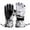 White, variant on Dyfzdhu Winter Warm Ski Gloves Snowboarding Water-proof Touchscreen Gloves With Zipper Pocket For Men Women Black
