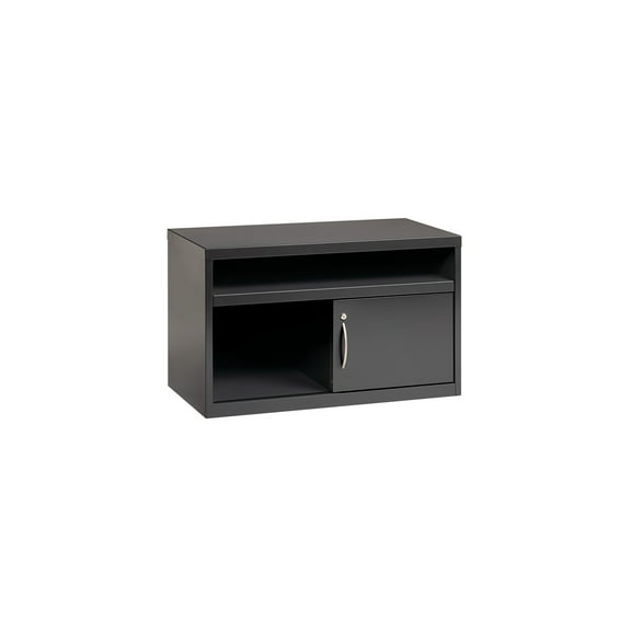 Hirsh 36 inch Wide Low Credenza Metal Lateral Cabinet with Sliding Door Storage Compartment for Home and Office, Charcoal