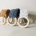 thumbnail image 2 of 3 Piezas de Soporte para Toallas de Cocina de Macramé, Soporte para Toallas de Cocina Colgante de Punto de Macramé, Anillo para Toallas de Macramé, 2 of 4