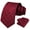Burgundy, variant on Black Ties for Men Polka Dot Tie and Pocket Square Set Classic Woven Formal Tie with Gift Box
