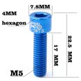 thumbnail image 3 of Tornillos de manillar de bicicleta Sunnimix 4 unids M5 * 17mm azul, 3 of 8