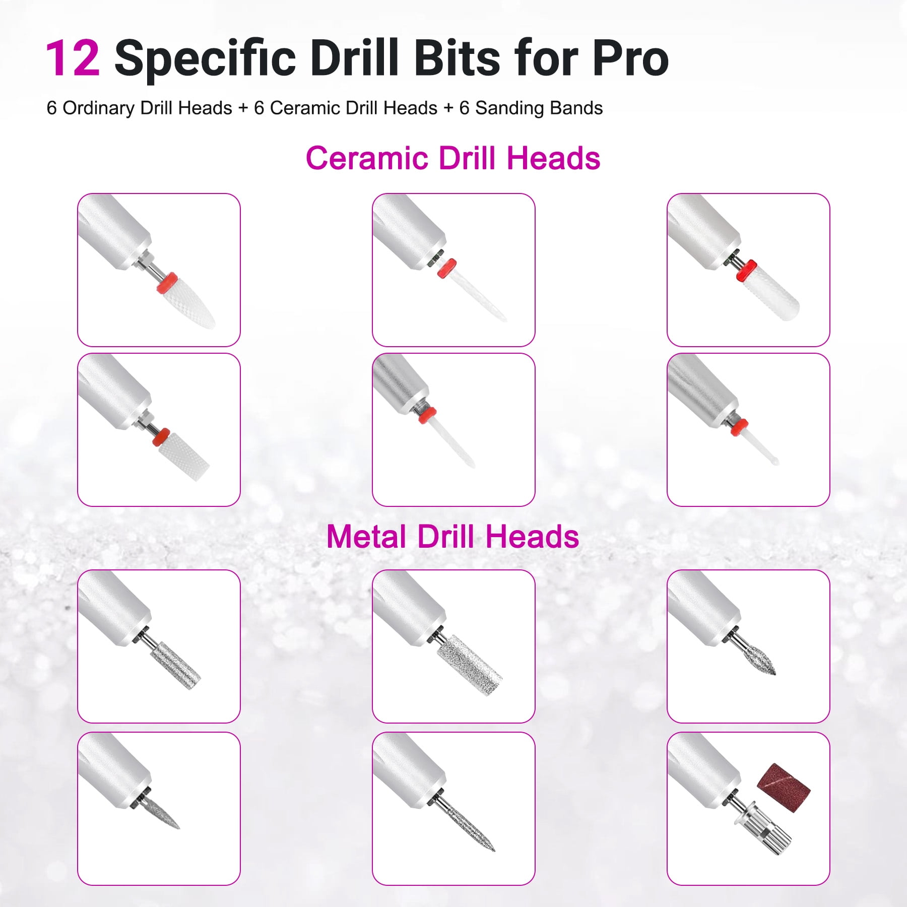YEVYO Portable Electric Nail Drill 35000RPM Nails Milling Cutter Wireless Pedicure Grinder Rechargeable Nail Drilling Machine