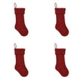 thumbnail image 5 of 4 Pcs Christmas Stockings,Knit Christmas Stockings,18 Inch Xmas Family Stockings Cable Knitted Stocking Socks Gifts,for Fireplace Christmas Tree Party Hanging Decorations(Z2-Red), 5 of 5