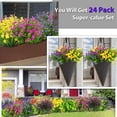 thumbnail image 3 of Artificial Plants Outdoor, 10pcs Lavender Artificial Flowers,Fake Plants Plastic Faux Flowers,UV Resistant Fake Flowers No Fade Faux Plastic Plants for Outdoor Planters for Home Garden, 3 of 5