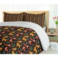 thumbnail image 5 of Ambesonne Zoo Duvet Cover Sets, Savannah Animal Wild Cats Motif, 2-King, Seal Brown Dark Orange, 5 of 7