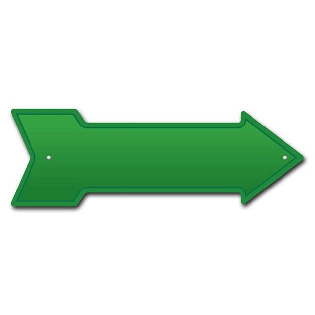 SignMission P-ARROW-999837 Panneau Flèche Verte 6 x 18 Po de Large