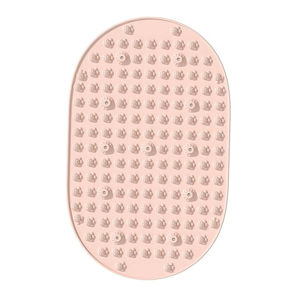 Alfombrilla de acupresión para pies, almohadilla para caminar, placa para dedos, tapete de masaje de puntos de acupresión, almohadilla de masaje de Pata rosa con forma