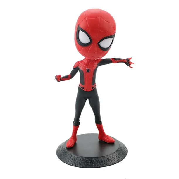 Muñeca de Anime de Los Vengadores de 15cm, hombre araña, Harley Quinn, mujer maravilla, Catwoman, muñeca móvil, decoración de pasteles, colgante de decoración hecho a mano(M,13CM
