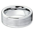 thumbnail image 2 of Silly Kings Jewelry Tungsten Wedding Band 8mm Tungsten Ring Men and Women Flat Brushed Tungsten Ring Comfort Fit (6), 2 of 3