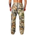 thumbnail image 7 of LTTVQM Men's Casual Outdoor Camo Trousers Scenic Country Camo Adjustable Drawstring Waist Relaxed Thigh Fit Camping Wide Leg Full Length Pants Bronze S, 7 of 7