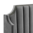 thumbnail image 6 of Modway Daniella Performance Velvet Queen Platform Bed in Gray, 6 of 8