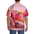thumbnail image 3 of Sikiie Colorful Cartoon Biplane Men's Cuban Shirt, Hawaiian Shirts, Business Casual Button Down Shirts, Short Sleeve Shirt-Large, 3 of 5