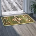 thumbnail image 3 of Emma + Oliver 2x3 Olefin Accent Rug with Southwestern Geometric Arrow Design in Green, Black, Beige & Ivory and Natural Jute Backing, 3 of 6