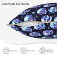 thumbnail image 3 of KLL crystal Skull Decorative Throw Pillow Covers Velvet Soft for Couch Sofa Bedroom Living Room Outdoor (No pillow core)- 16"x16", 3 of 5