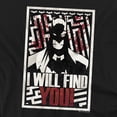 thumbnail image 2 of Batman I Will Fnd You Women's T Shirt, Black, 2X-Large, 2 of 6