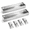 Metal-16 inch-2-Silver, variant on 2 Set 25 Inch Stainless Steel Sink Tip-out Tray Kit