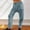 31#Blue, variant on Womens Casual Knit Pull on Pants for Women, Elastic Waist Pants, Women Solid Color Casual Loose Sports Pocket Elastic-Waist Full Length Pants