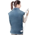 thumbnail image 6 of Heating Pad for Neck and Shoulders, 35" x 27" Extra Large Back Pain Relief Electric Heating Wrap, Dry & Moist Heat Therapy, 6 Temperature Settings, Machine Washable, 2 Hours Auto Shut-Off, 6 of 8