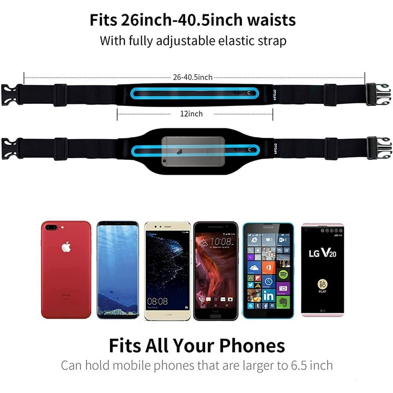 Filoto Running Belt Fanny Pack Pack for Women Men USA Patented Hands Free Reflective Runner Pouch Fitness Workout Bag No Bounce Adjustable Sport