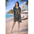 thumbnail image 2 of Women’s Short Viscose Kaftan – Bohemian Print | Lightweight, Stylish, Beachwear & Loungewear Cover Up | Free Size, 2 of 6