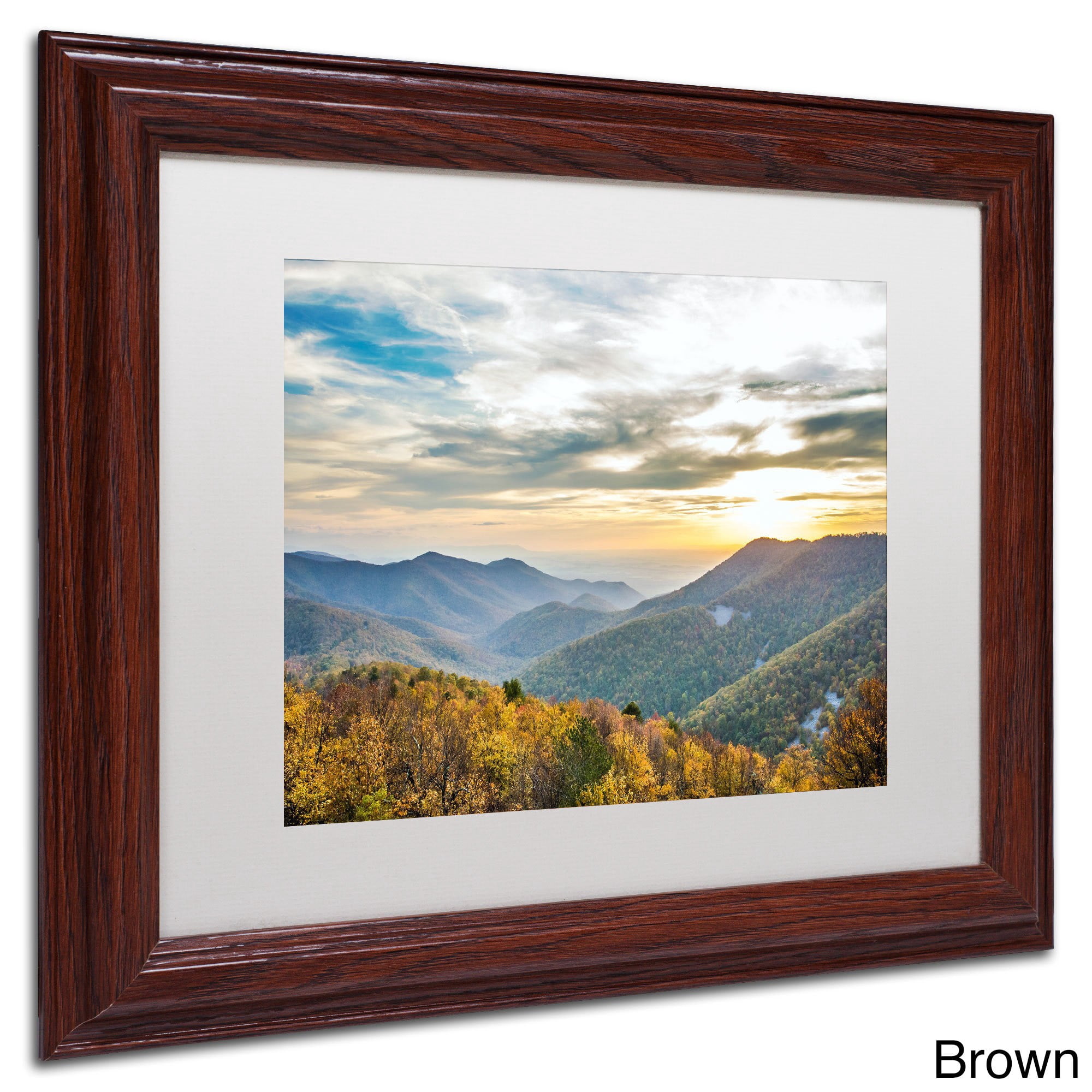 Trademark Fine Art "Shenandoah" Canvas Art by Pierre Leclerc, White Matte/Black Frame