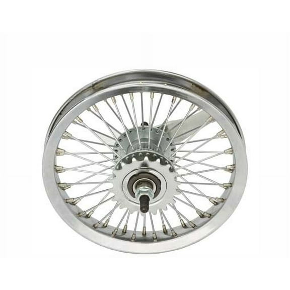 12" 52 Spoke Coaster Wheel 14G Chrome. Bicycle wheel, bike wheel, bike part, bicycle part