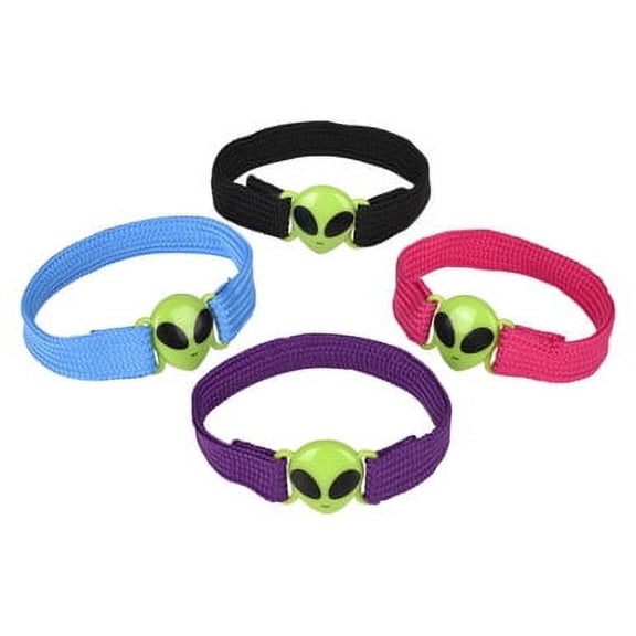 Alien Woven Bracelets - 24 per pack