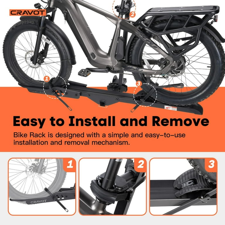 CRAVOT Foldable Hitch Bike Rack for 2