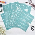 thumbnail image 4 of 9PCS 8.6x11 Inch Self-Adhesive Silk Screen Printing Stencil Set Alphabet Theme Stencil Set Reusable Silk Screen Mesh Transfer for Painting on Wood Fabric T-Shirt Wall and Home Decorations diy, 4 of 7
