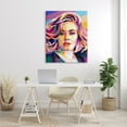 thumbnail image 2 of Stupell Industries Adele Modern Pop Portrait Abstract Geometric Pattern, 36 x 48, Design by Birch&Ink, 2 of 5