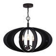 thumbnail image 2 of Woodbridge Lighting Fins Aquatech 3-light Wood Foyer Pendant in Cherry/Nickel, 2 of 4