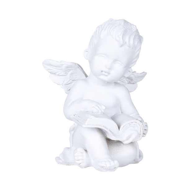 Figura de resina de ala coleccionable para decoración del hogar, artesanías, estatua de ángel para mesita de noche Chico