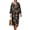 Boho Floral Hummingbird, variant on Xixirimido Aztec Tribe Geometric Print Women Linen Dresses 3/4 Sleeve V Neck Loose Dress for Women Casual A-Line Midi Beach Dress for Spring Summer 4XL