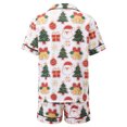 thumbnail image 3 of RUINIXCW Christmas Family Pajamas Matching Set Short Sleeve Christmas Elements Print Shirt Shorts Sleepwear, 3 of 7