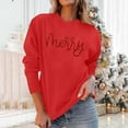 thumbnail image 4 of Merry Christmas Sweatshirts for Women Vintage Christmas Tree Graphic Shirt Xmas Holiday Casual Long Sleeve Pullovers, 4 of 7
