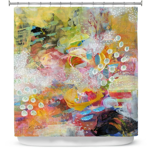 Shower Curtains 70" x 84" from DiaNoche Designs by Rina Patel Art - Happy Dance