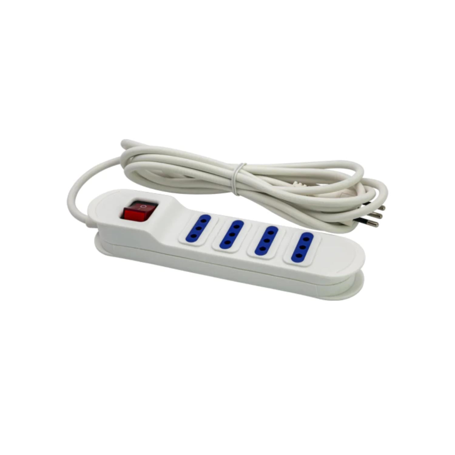 Extension Alargador 4 Entradas 3Mts Blanco 1443B Philco