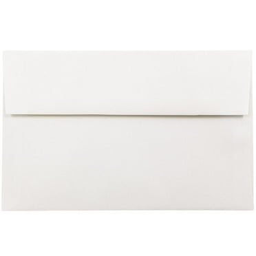 JAM Paper A10 Strathmore Invitation Envelopes, 6 x 9 1/2, Bright White Wove, 50 per Pack