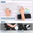 thumbnail image 3 of Cojín ergonómico de reposabrazos de espuma de algodón, cojín universal para silla, oficina, silla de ruedas, cojín de codo ajustable para aliviar el dolor de brazo, negro, 3 of 5