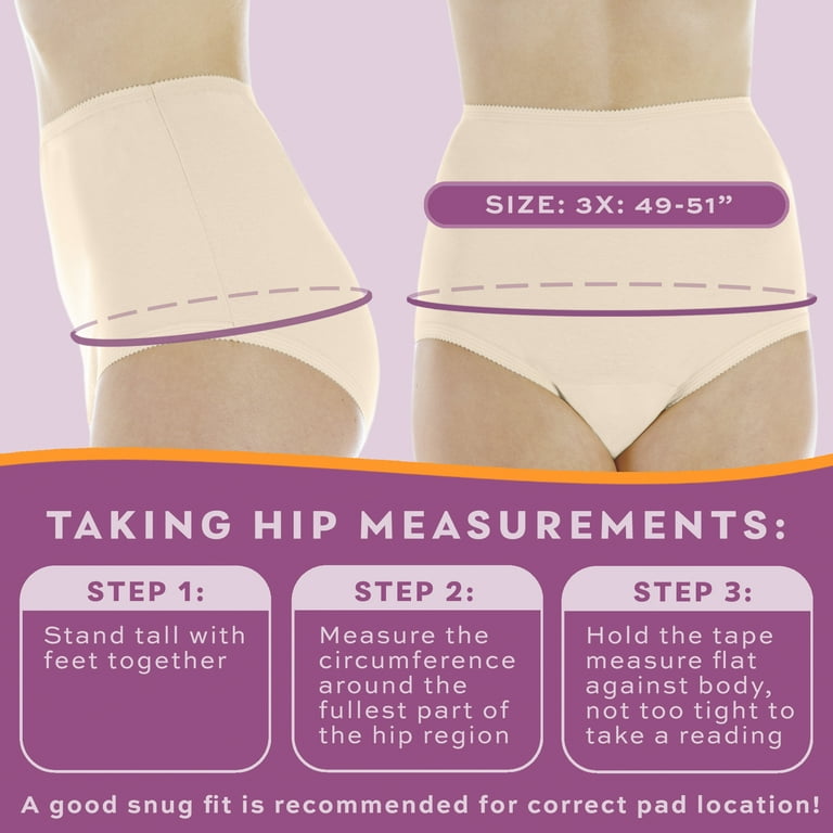 Wearever Women's Incontinence Underwear Reusable Bladder Control Panties  for Feminine Care, 3-Pack 