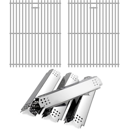 Grill Replacement Parts Kit for Home Depot Nexgrill 4 Burner 720-0830H, 720-0830D, 720-0958A, 5 Burner 720-0888N, 720-0888, 720-0888A, Stainless Steel Cooking Grates and Heat Plates