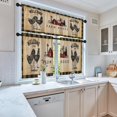 thumbnail image 2 of Rooster Kitchen Curtains Farmhouse Window Curtains Valance and Tier Set 36 Inch, Vintage Chicken Rod Pocket Short Tier Curtain for Bedroom Living Room, Rustic Small Cafe Kitchen Decor, 2 of 6