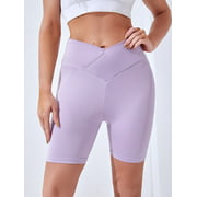 OmicGot Workout Shorts for Women with Pockets High Waist Short Leggings Tummy Control Biker Shorts Yoga Gym Running Cycling