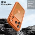 thumbnail image 4 of JETech Case for iPhone New Pro Max 6.9-Inch with Built-in Tempered Glass Screen Protector and Camera Control Button, Compatible with MagSafe, 360 Degree Full Body Cover (Orange), 4 of 6