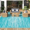 thumbnail image 3 of Ileading Outdoor Rugs 9'x12' for Patios Clearance Reversible Outdoor Rug, Outdoor Plastic Straw Rug RV Camping Rug Large Outdoor Mat for RV, Patio, Backyard, Deck, Picnic, Beach, Trailer, Camping, 3 of 9