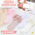 thumbnail image 6 of Lsupdaol 10 Pairs Long Preemie Socks Premature Newborn Baby Knee Cotton Socks for Girls Boys Infant Toddler, 6 of 6