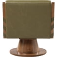 thumbnail image 5 of Meridian Furniture Millwin Olive Vegan Leather Swivel Accent Chair, 5 of 8