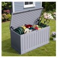 thumbnail image 6 of WDZS 160 Gallon Double-Wall Deck Box with Divider, Side Handles, HDPE Outdoor Large Storage Box Waterproof and Lockable for Patio Furniture, Garden, Pool (Grey, 160 Gallon), 6 of 8