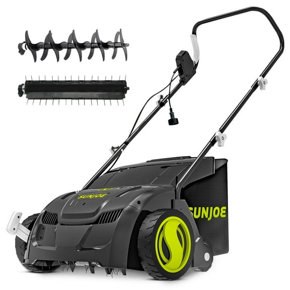 Open Box Sun Joe 13 Inch 12 Amp Electric Scarifier and Lawn Dethatcher AJ801E